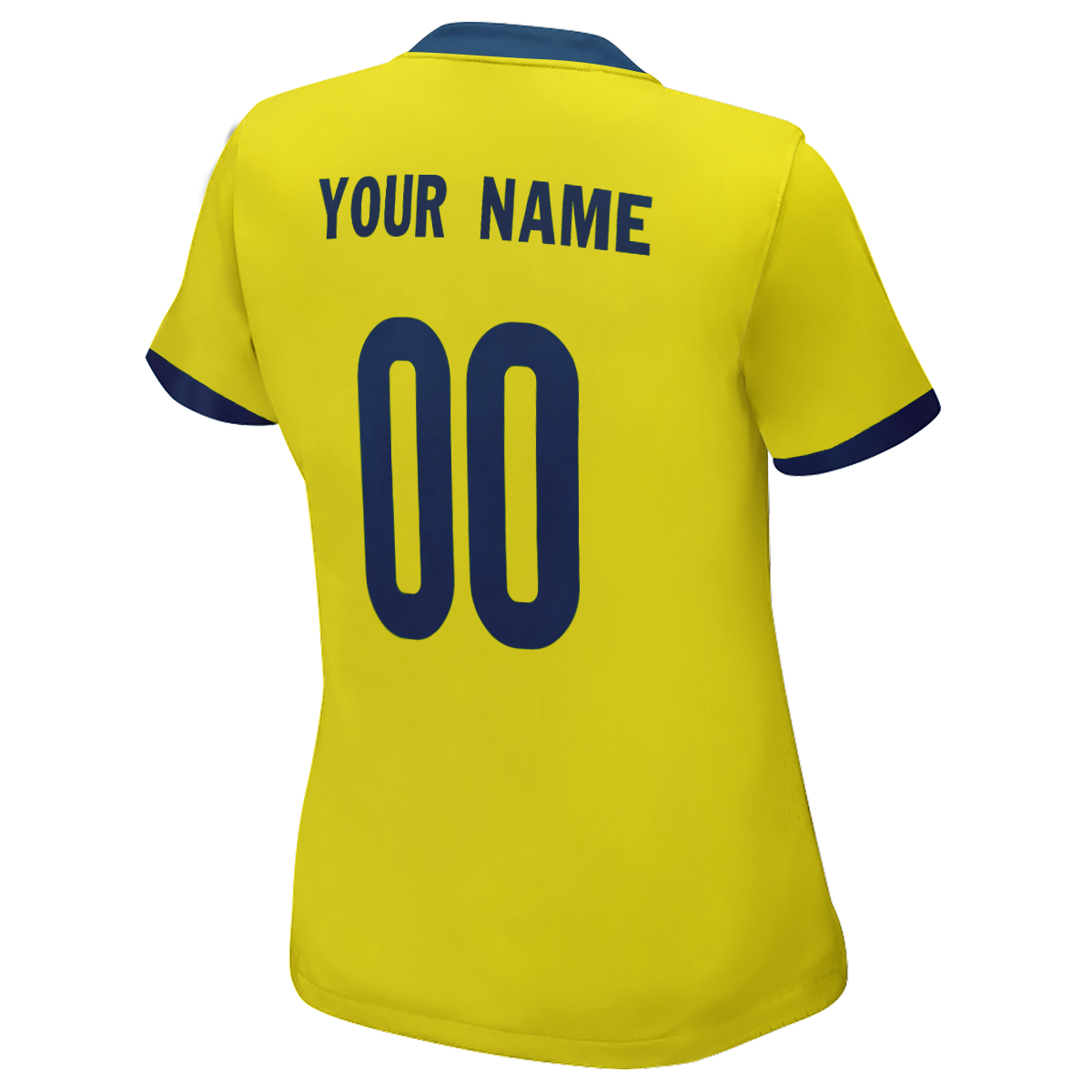 Camiseta de fútbol personalizada de la Copa del Mundo de Suecia cosida para mujer con nombre