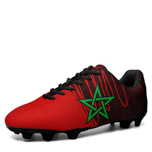 Botines de fútbol personalizados para suelo firme al aire libre del equipo de Marruecos de la Copa Mundial de la FIFA 2022