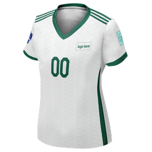 Camiseta de fútbol personalizada auténtica de la Copa Mundial de Argelia para mujer con logotipo