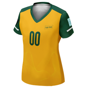 Camiseta de fútbol personalizada de la Copa Mundial de Australia limitada para mujeres con nombre