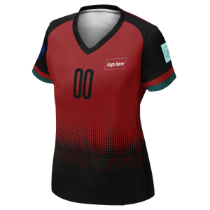 Camiseta de fútbol personalizada de la Copa Mundial de Marruecos profesional para mujer con imagen