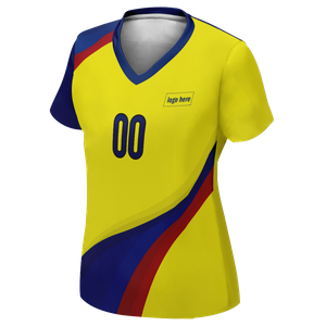 Camiseta de fútbol personalizada auténtica de la Copa del Mundo de Ecuador para mujer con imagen