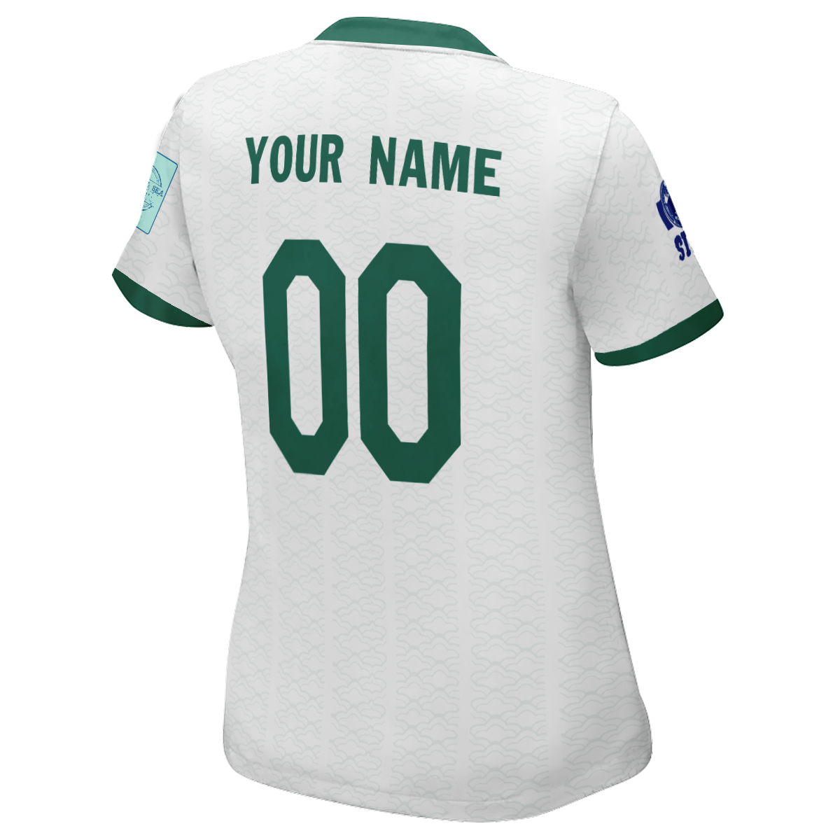 Camiseta de fútbol personalizada auténtica de la Copa Mundial de Argelia para mujer con logotipo